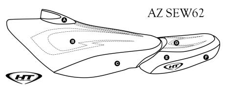 Seat Cover for Kawasaki Ultra LX/250 07-08/260X 09-12/300X 11-13/310X 14-19