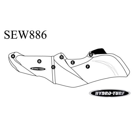 Seat Cover for Sea-Doo RXT-X 300/RXT-X aS 260/RXT 260/Wake Pro 215